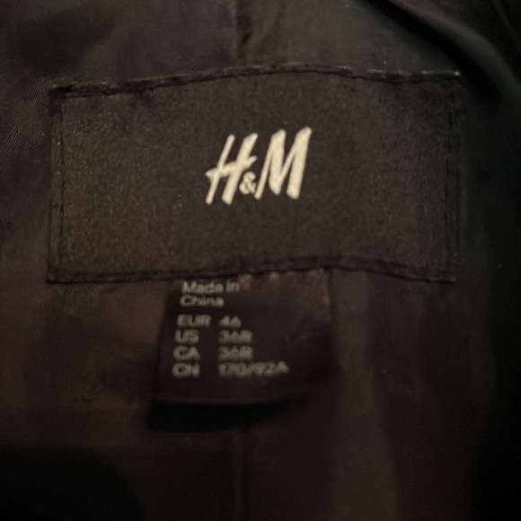 H & M Mens wool-blend grey coat, double breasted - Picture 2 of 9